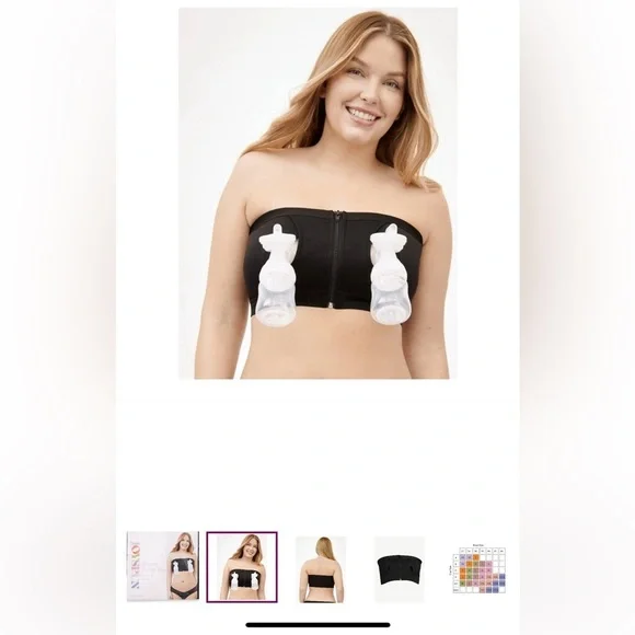 NWT 2 Joyspun Women's Maternity Hands-Free Nursing Pumping Bandeau Bras . Sz XL - Picture 2 of 4